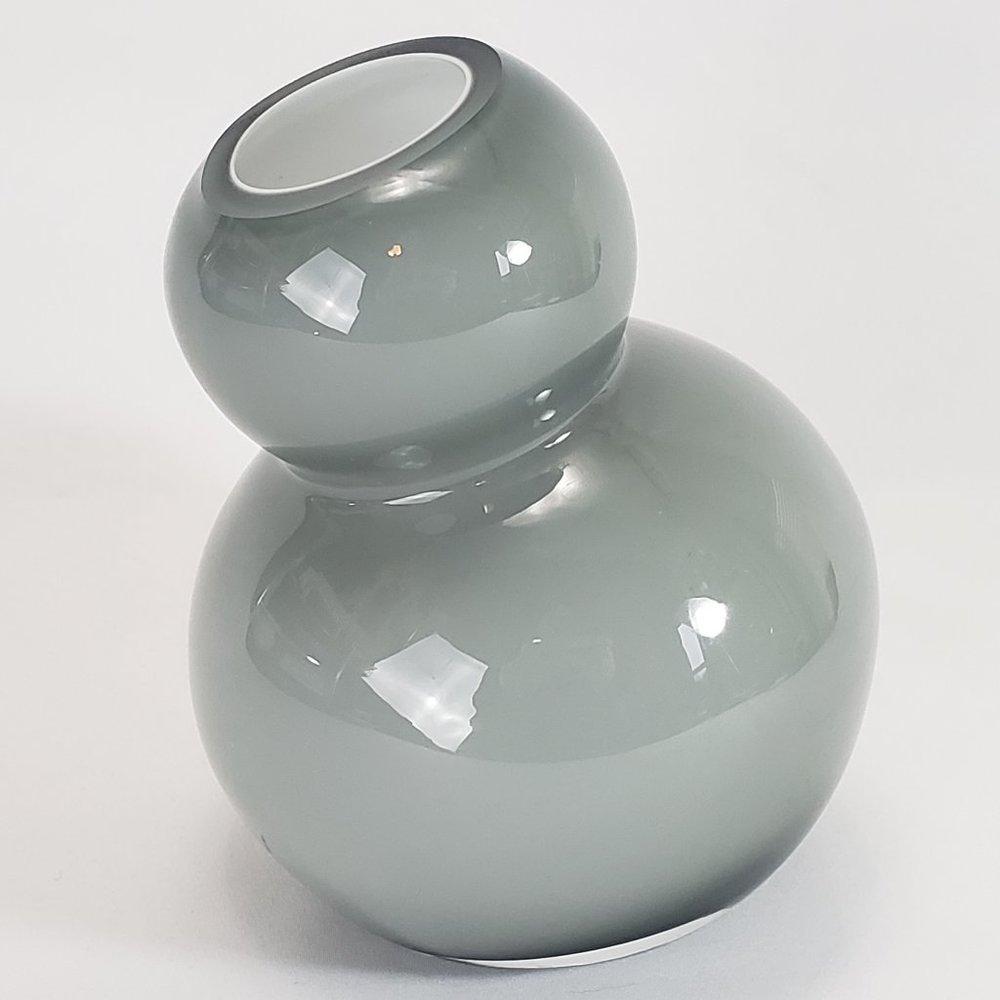 Gray Cased Art Glass 6" Vase